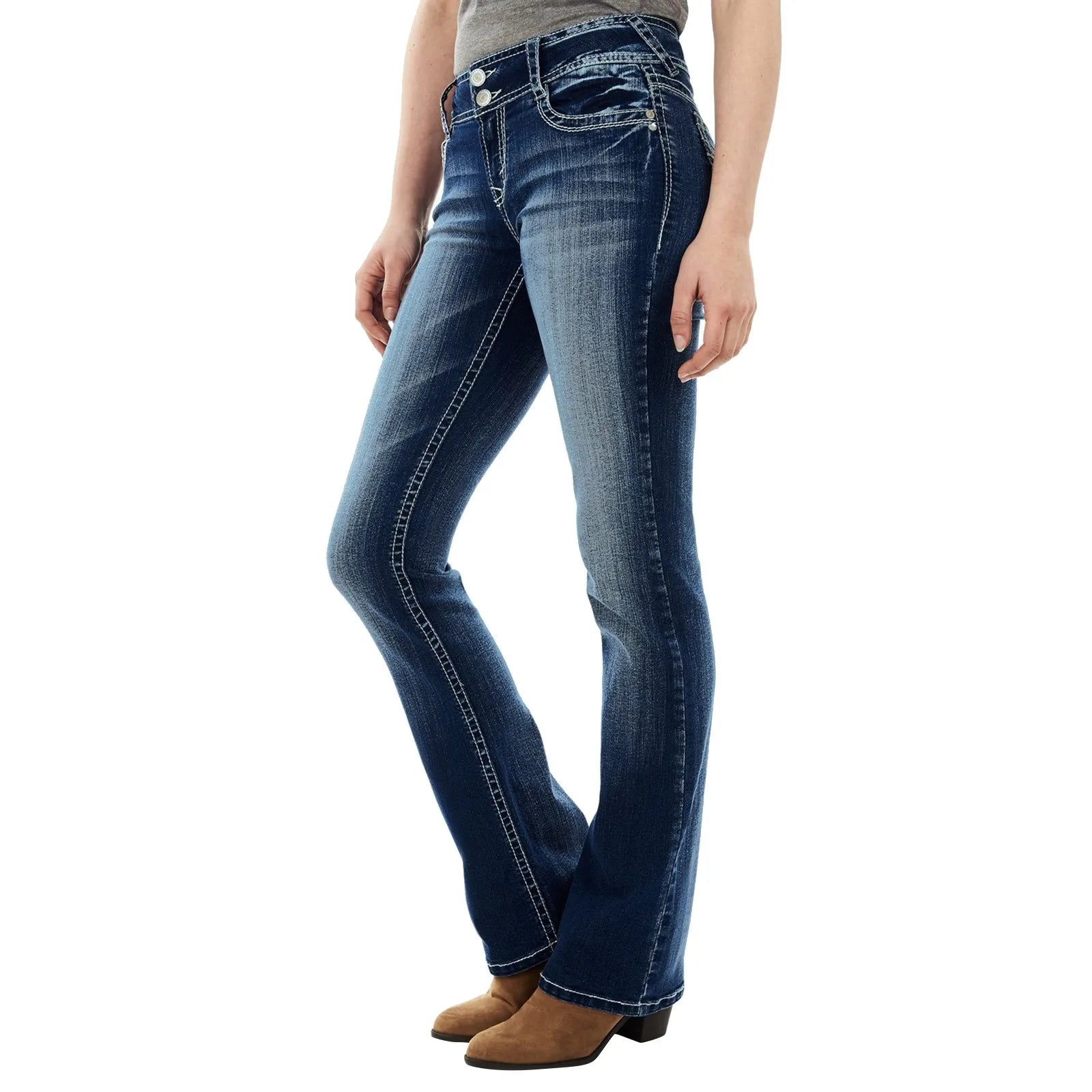 Flared Denim Pants